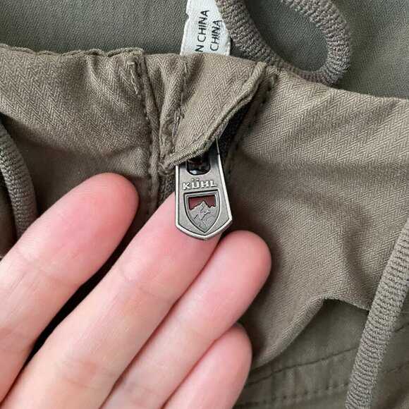 Kuhl Stryka Zip Up Hooded Elastic Waist Long Sleeve Rain Jacket Green Small - Picture 7 of 11